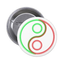 Yin Yang néon Boton