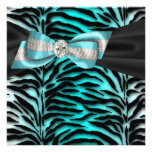 Zebra azul da cerceta todo o convite de festas da 