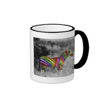 Zebra do arco-íris caneca
