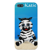 Zebra no cobrir de Iphone 5 da praia - personaliza