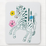 Zebra Prancing Mousepad