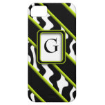 Zebra verde da modificação capa de iPhone 5 Case-Mate