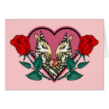 Zebras no amor cartoes