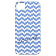 Ziguezague azul na moda, clássico da viga com nome capas iPhone 5 Case-Mate