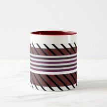 Ziguezague, caneca de café listrada, retro do test