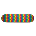Ziguezague colorido de Chevron do arco-íris Skates Personalizados