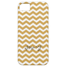 Ziguezague na moda da viga do ouro com nome capa iPhone 5