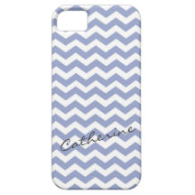 Ziguezague roxo na moda da viga com nome capa de iPhone 5 Case-Mate