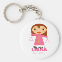 Zodíaco do Libra para miúdos Chaveiro