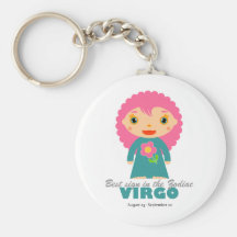 Zodíaco do Virgo para miúdos Chaveiros