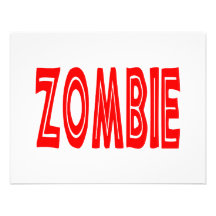 Zombi corajoso convite personalizado