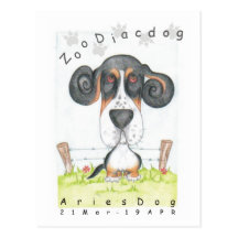 zoodiacDog Cartoes Postais