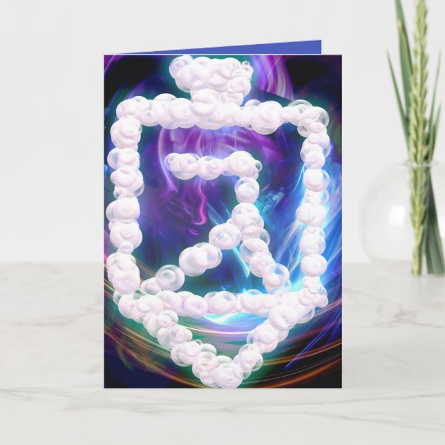 ח futurística נ ו כ cartão de bolhas ה Hanukkah dr (Frente)