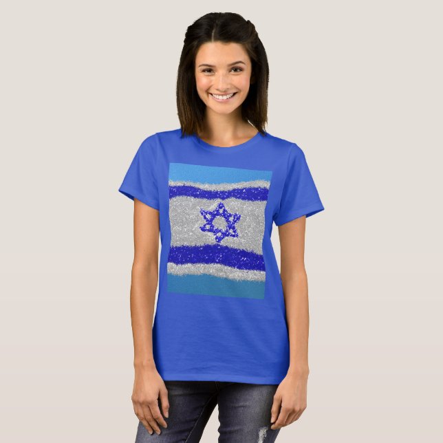 י ש ר א celebrações patrióticas de Israel ל camisa (Frente Completa)