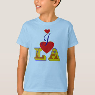 ღ ♥ Eu Amo A Camiseta Na moda de Mãos de LA Kids ♥