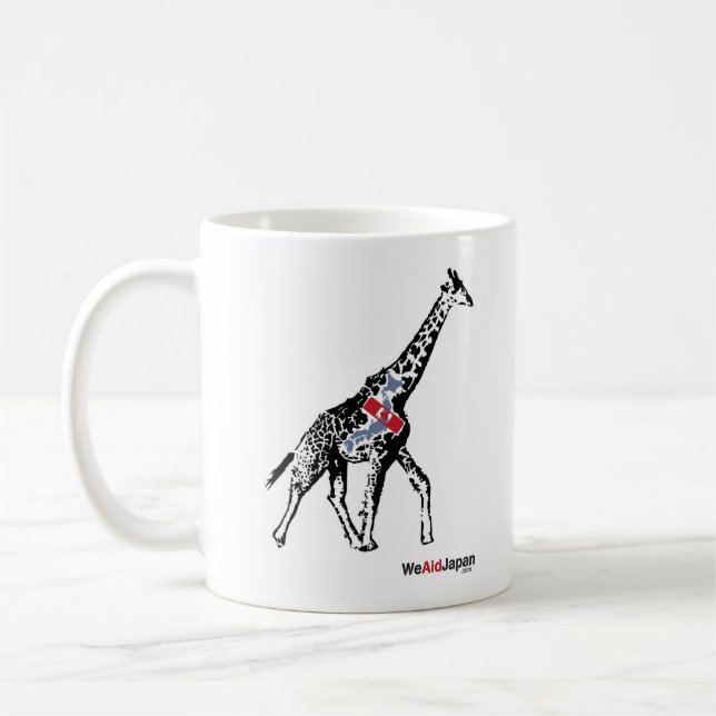 キリンとシマウママグカップ da caneca do girafa & da zebra (Esquerda)