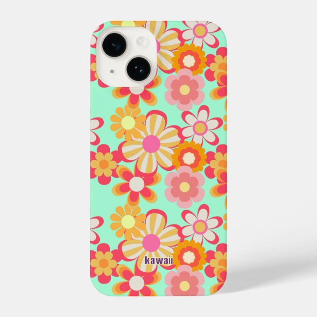 レトロかわいいお花デザイン♡ミントグリーン (Verso)