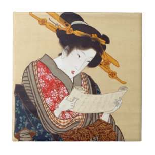 女, mulher do 国貞, Kunisada, Ukiyo-e