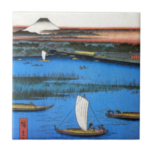 帆掛け舟と富士, navio de navigação do 広