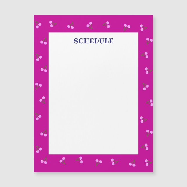 文字　カスタマイズ　チェリー　ラズベリーピンク    マグネット (Frente)