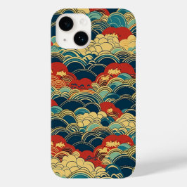 日本の伝統的なヴィンテージデザインを使用したアート作品 雲