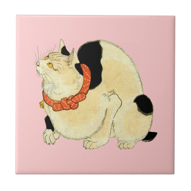 日本猫, gato japonês do 国芳, Kuniyoshi, Ukiyo-e (Frente)