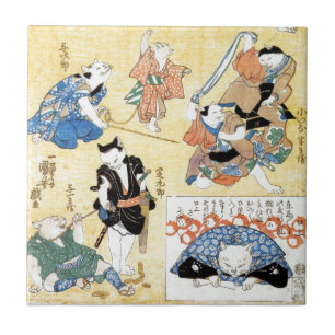 流行猫の狂言づくし, atores do 国芳 do g