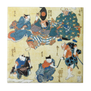 流行猫の狂言づくし, atores do 国芳 do g