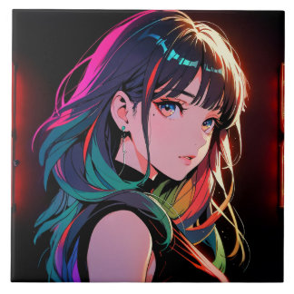煌霞の少女【Radiant Haze Girl】セラミックタイル