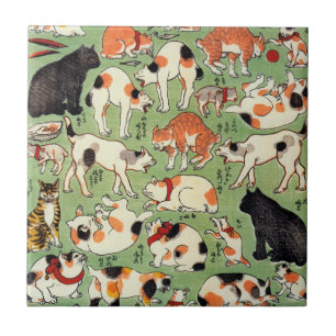 猫尽両めん合, gatos do 芳藤 da era de Edo,