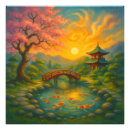 Pesquisar por sol japonês artes pôsteres Pôr do sol