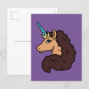 Pesquisar por azul unicórnio cartoes postais Licenciado afro unicorn