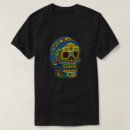 Pesquisar por crânio azul camisetas Flores