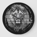 Pesquisar por leão relogios de parede Preto e branco