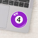 Pesquisar por número quatro adesivos Bilhar