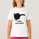 Pesquisar por gato preto com olhos verdes camisetas Halloween