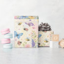 Pesquisar por borboletas e flores papel de presente Girl