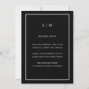 Pesquisar por preto elegante casamento convites Monograma