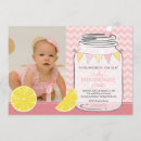 Pesquisar por cor de rosa da limonada aniversário convites For her