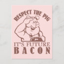 Pesquisar por porco engraçado cartoes postais Bacon