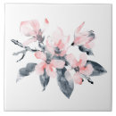 Pesquisar por cor de rosa da flor azulejos Aquarela