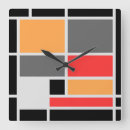 Pesquisar por piet mondrian relogios de parede Vermelho