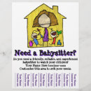 Pesquisar por guarda flyers Baby sitter