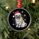 Pesquisar por pug natal ornamentos Papai noel