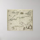 Pesquisar por mapas antigos impressão de canvas França