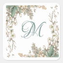 Pesquisar por monograma floral adesivos Simples