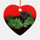Pesquisar por natal do gato preto ornamentos Vermelho