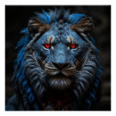 Pesquisar por leão vermelho pôsteres Azul