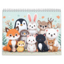 Pesquisar por kawaii para calendarios Calendário de parede fofo