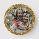 Pesquisar por brilho dourado relogios de parede Couple